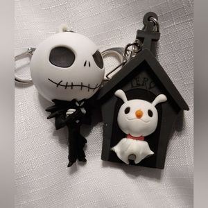 Disney Nightmare Before Christmas Lot of 2 Jack Skellington and Zero